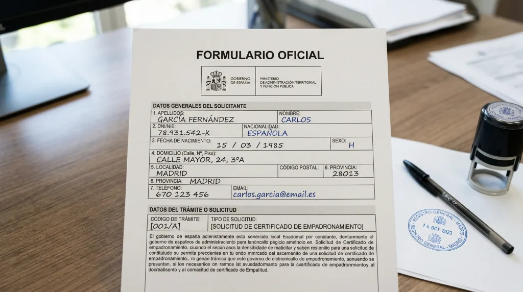 Formulario oficial de autoexclusión del juego en España