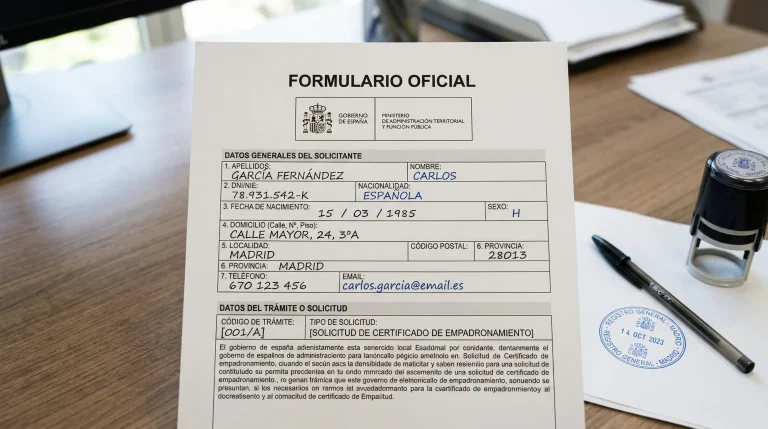 Formulario oficial de autoexclusión del juego en España